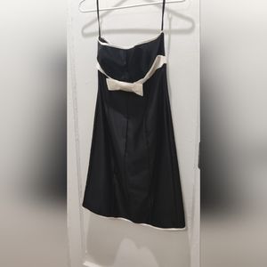 Moda international Y2K vintage black & white strapless prom dress size 6